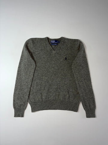 Polo Ralph Lauren Lambswool V-Neck Sweater – Heather Grey (S)