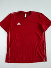 Adidas Red Core 18 Training Tee with White Piping (2XL)