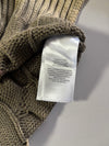 Polo Ralph Lauren Military Eagle & Flag Embroidered Cable Knit Sweater – Washed Olive imbroeider (S/M)