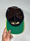 47 Brand San Diego Padres Script Brown & Gold Snapback – Green Underbrim (Adjustable)