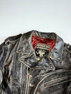 Vintage Redskins Riders Distressed Leather Double Rider Jacket (XL)