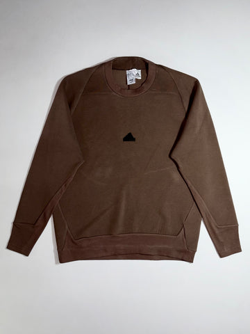 Adidas Brown Sample Sweatshirt  Minimal Logo, (2XL)