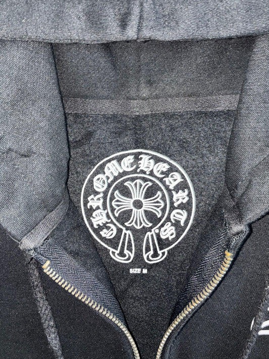 Chrome Hearts Inspired Premium Zip-Up Hooded Jacket (M)