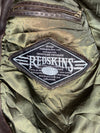 Vintage Redskins Leather Flight Bomber Jacket | Shearling Collar Detachable| G-1 Style (XL/2XL)