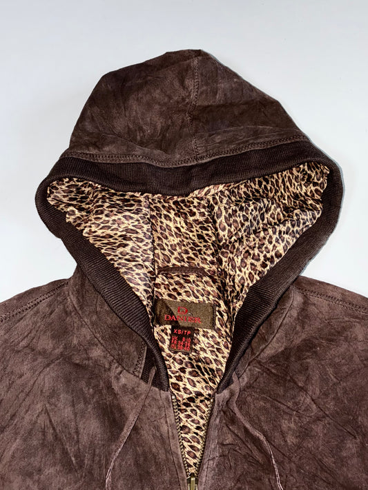 Danier Premium Original Leather Jacket With Detachable Hood (S)