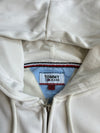 Tommy Jeans Sleeve Spellout Zip-Up Hoodie – White(L)
