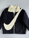 Nike Big Swoosh Reversible Sherpa Fleece & Ripstop Jacket (L/XL)