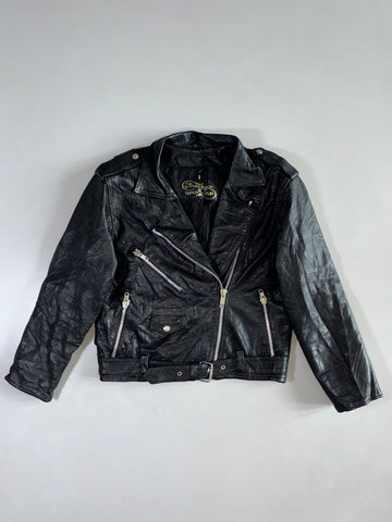 The Leather Ranch Belted Moto Jacket (S/M)