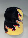 Y2K Bodytec Flame Embroidered Black Yellow Cap (Adjustable)