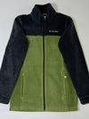 Columbia Two-Tone Full-Zip Fleece Jacket – Black/Olive Green (XS)