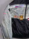 Polo “High Speed Racing Team” Bomber Jacket – Black/Silver Motorsport Patches(Paded) (3XL)