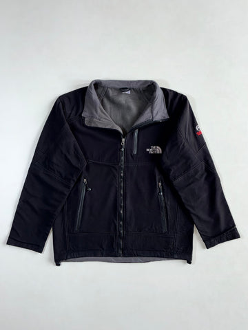 The North Face Summit Series Softshell Jacket – Black with Grey Fleece Lining (L)