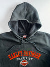 Harley-Davidson “Tradition” Bar & Shield Embroidered Faded Black Hoodie (XL)