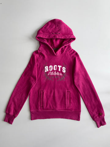 Roots Athletics Est. 1973 Pullover Hoodie Magenta/Pink (XS)