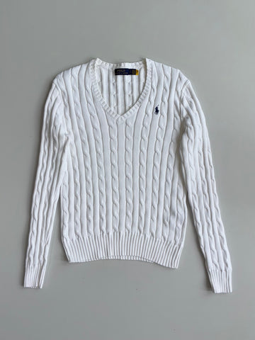 Polo Ralph Lauren Cable Knit V-Neck Sweater woman’s (Size S)