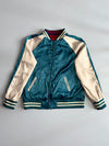 Japanese Sukajan | Hina Matsuri Crane Embroidered Souvenir Jacket | Maroon (M)