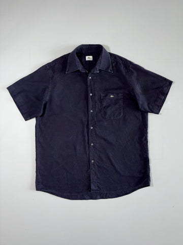 Lacoste Vintage Navy Faded Short Sleeve Pocket Shirt(XL)