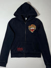 Vintage Ed Hardy Black Tiger Rhinestone Zip-Up Hoodie Women’s (S)