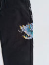 Nippon Fashion Black Embroidered Jogger Sweatpants – Japanese Style (W 32 L 40)