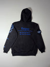 Oldschool Bodybuilding Zip Hoodie – Black/Blue (XL)