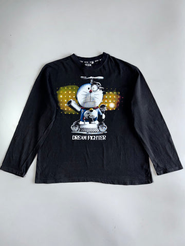 Vintage Premium Doraemon Graphic Printed T-Shirt (L)