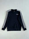 Adidas Essentials 3-Stripes Crewneck Sweatshirt – Black (S)