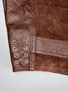 Ro Vintage Leather & Suede Fringe Moto Womens Jacket (M/L)