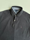 Tommy Hilfiger Charcoal Grey Slim Fit Piqué Polo T-Shirt  (L)