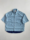 Adidas Originals Light Blue Oversized Short Sleeve Utility Shirt(L)