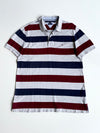 Tommy Hilfiger Rugby Polo Grey/Maroon/Navy Stripe (XL)
