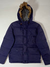 Vintage Levi's Navy Blue Fur Hood Puffer Jacket (M)