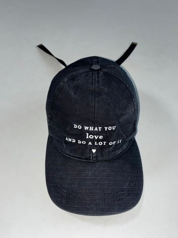 Terranova “Do What You Love” Black Ripstop Long Strap Cap (Adjustable)