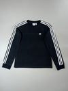 Adidas Originals Black 3-Stripe Long Sleeve Tee (S)
