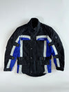 Vintage Wingx Wanero Black & Blue Motorcycle Touring Jacket Paded (M)