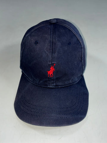 Polo Style Navy Cap – Red Pony Embroidery (Adjustable)