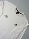 Adidas White “Three Stripes” Long Sleeve Tee (L)