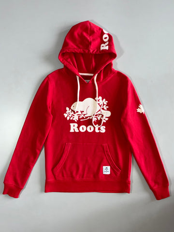 Roots Canada Red Beaver Logo Hoodie (XS)