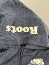 Roots Vancouver Canada Beaver Logo Zip Hoodie – Navy Marl (S)
