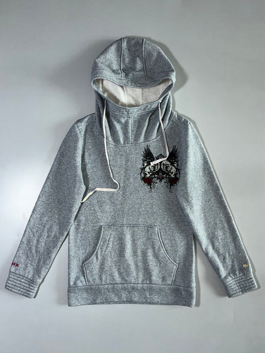 Miami Ink Grey Skull & Roses Tattoo Hoodie (S)