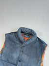Vintage Polo Ralph Lauren Light Wash Denim Aztec Puffer Vest (L)