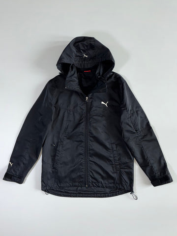 Puma Black Hooded Windbreaker (Detechable Hood) Jacket (M)