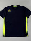 Adidas Combat Sports Training Tee – Navy Neon Stripe Performance Jersey (S)