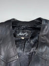 Vintage Murphy Black Leather Western Lace-Up Biker Vest (L)