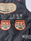Vintage Harley-Davidson Racing #64 Leather Trim Biker Vest (XL)