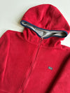 Vintage Asics Red Fleece Hooded Zip Jacket(S)