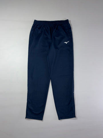Mizuno Navy Track Pants – Y2K Zip Ankle Sportswear (W:32) (L:40)