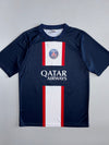 Paris Saint-Germain FC Short Sleeve Football Jersey — Navy/White/Red (Qatar Airways) (L)