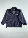 Vintage FILA International Navy Track Jacket – Logo Taped Sleeves, Mesh Lined (2XL)
