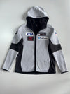 Spyder x U.S. Ski Team Official Fleece Hoodie – White/Black | Sponsor Patches  (M)