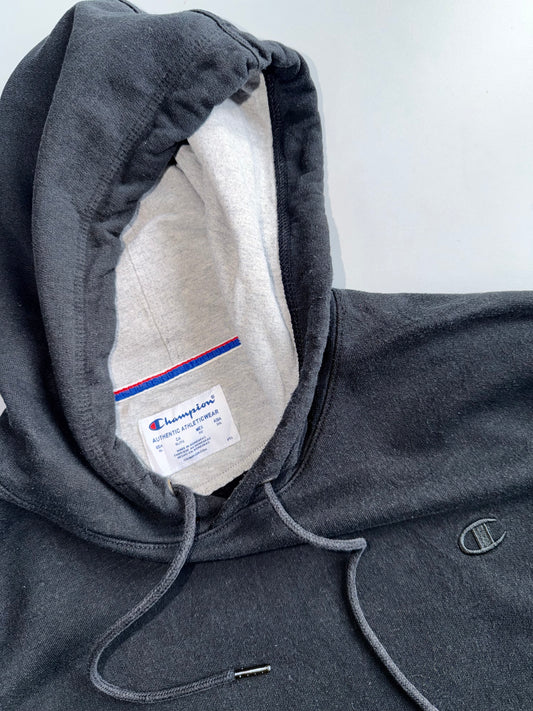 Champion Black Reverse Weave Style Hoodie (XL)